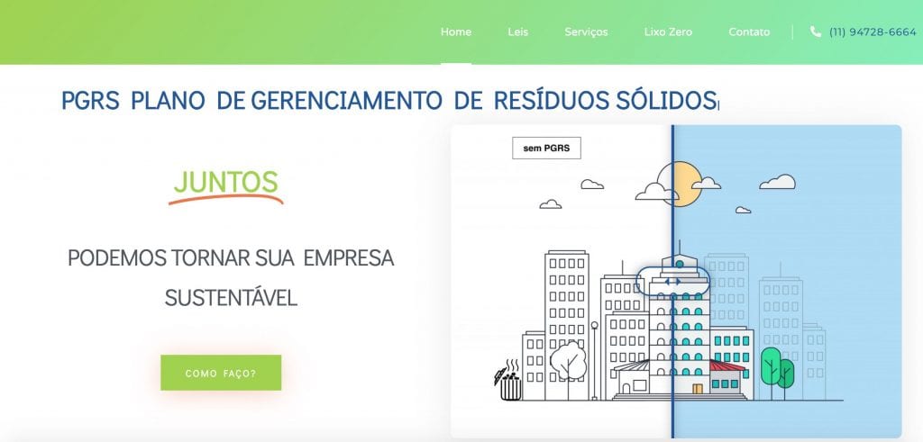 Criação de sites - exemplo criado pela Pineal Marketing