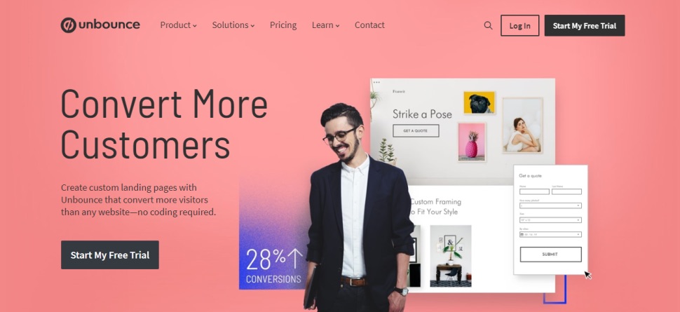 cor na landing page pineal marketing